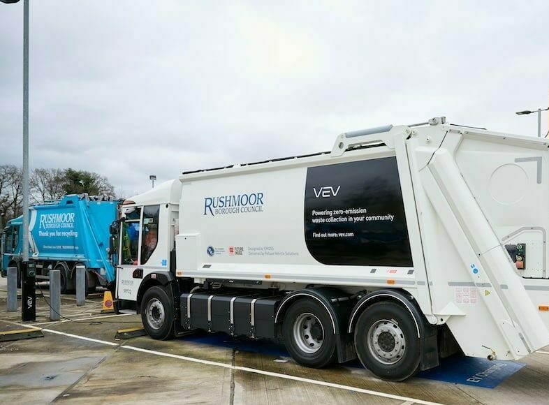 Serco Group trials electric recycling and refuse vehicles in three Hampshire districts with electrification pioneers VEV and RVS